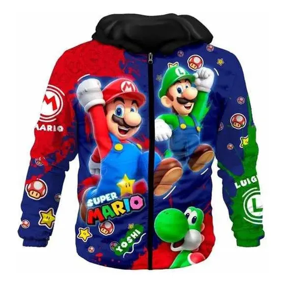 Chaqueta Antifluido De Mario Bros Para Niños 