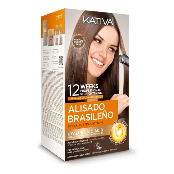 Kit De Alisado Brasileño Kativa, 12 Semanas De Uso Doméstico