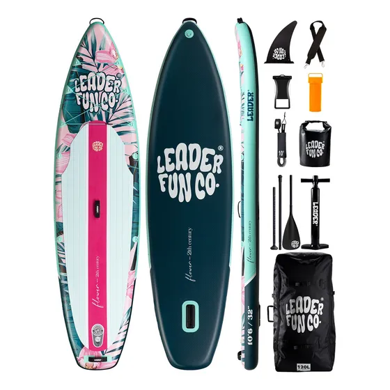 Prancha Standup Paddle Inflável Leader Balystic 10.6 Pés Cor Azul-claro