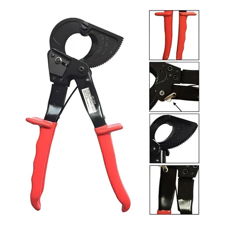 Alicate Corte Tesoura Com Catraca P/cabos De Até 240mm2 Preto