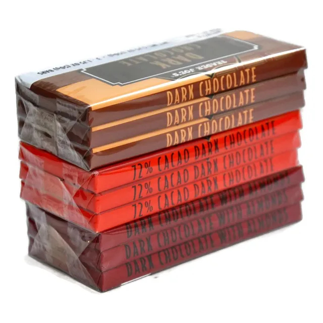 Barras De Chocolate Negro Belga Paquete Variado De 3 255 G