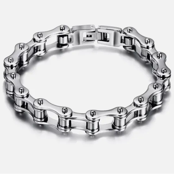 Pulsera Cadena Moto Acero Quirurgico De Los Famosos,de Marca