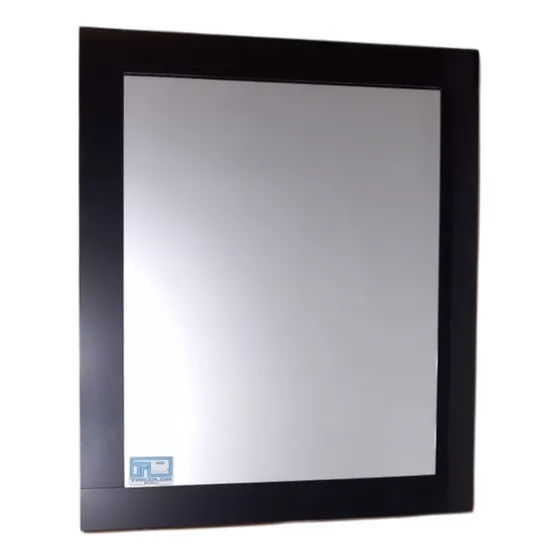 Espejo 50x60 Marco Vidrio Color Negro Horizontal O Vertical