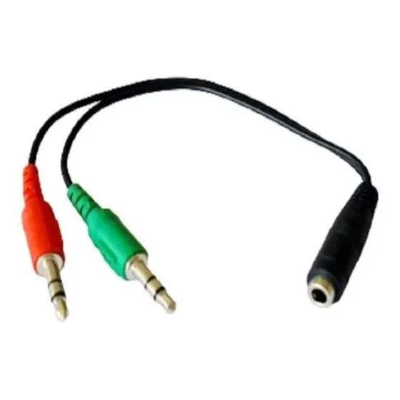 Cable Adaptador Audífonos Micrófono 2 En 1  Pc Laptop Imexx