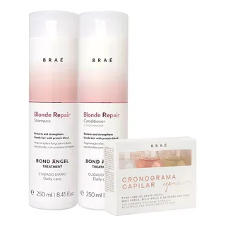 Kit Braé Blond Repair Duo E Cronograma Capilar Repair Kit Braé Blond Repair Duo E Cronograma Capilar Repair