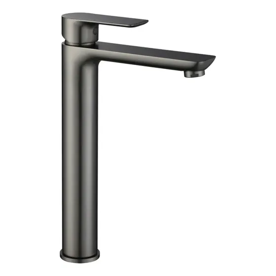 Llave Monomando Para Baño Castel Alto Acabado Titanio Azume
