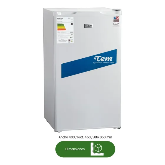 Freezer Vertical Tem T0ufrv60w 60 Lt Frio Humedo Efic A Color Blanco