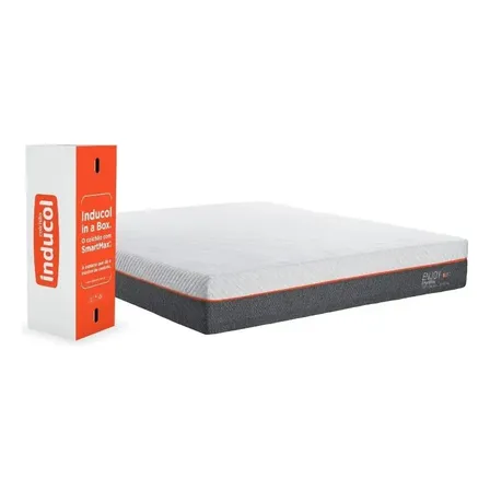 Colchão Casal Enjoy Inducol 138x198cm C/ Visco 25cm Altura Branco Branco