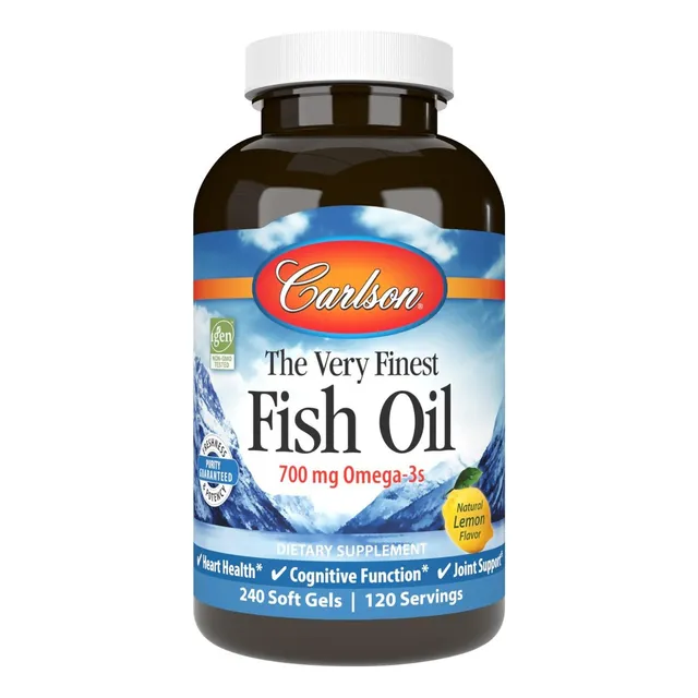 Aceite De Pescado 700 Mg Carlson 240 Softgel Sabor Sin Sabor