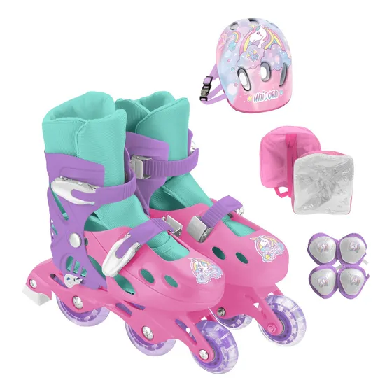 Rollers Unicornio Extensibles Kit De Protección + Luz 12230