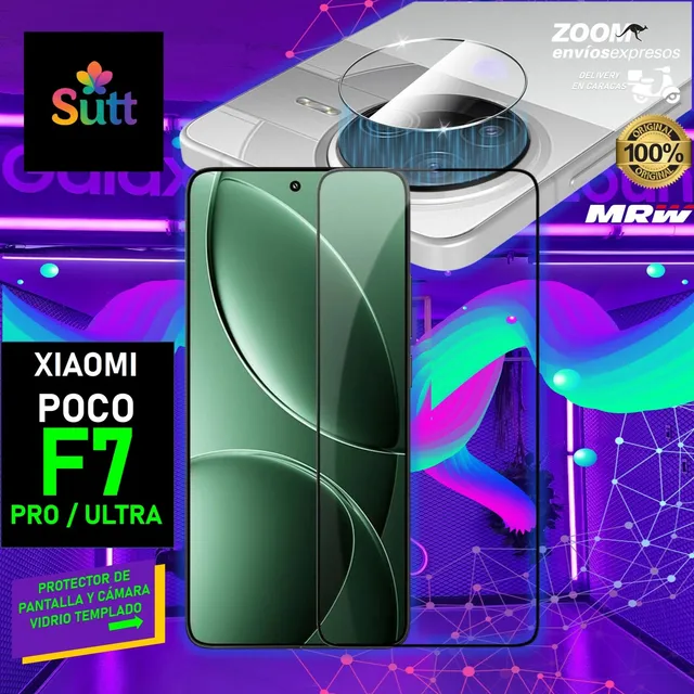 Vidrio Templado Pantalla Cámara Xiaomi Poco F7 Pro / Ultra