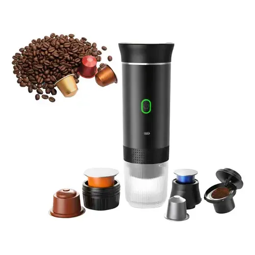 Máquina de café expresso portátil, mini máquina de café expresso, aquecimento rápido, 20 bar, carregador USB, mini cafeteira para acampamento ao ar livre, viagens, caminhadas