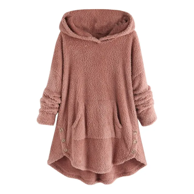Sudadera Capucha Esponjosa Talla Para Mujer Manga Larga Gran