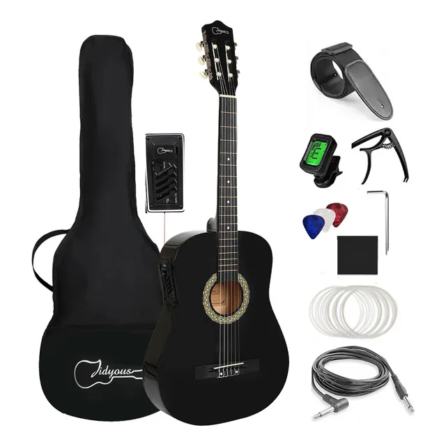 Precios De Electroacusticas Guitarra Clásicas Cuerdas Nylon Color Negro