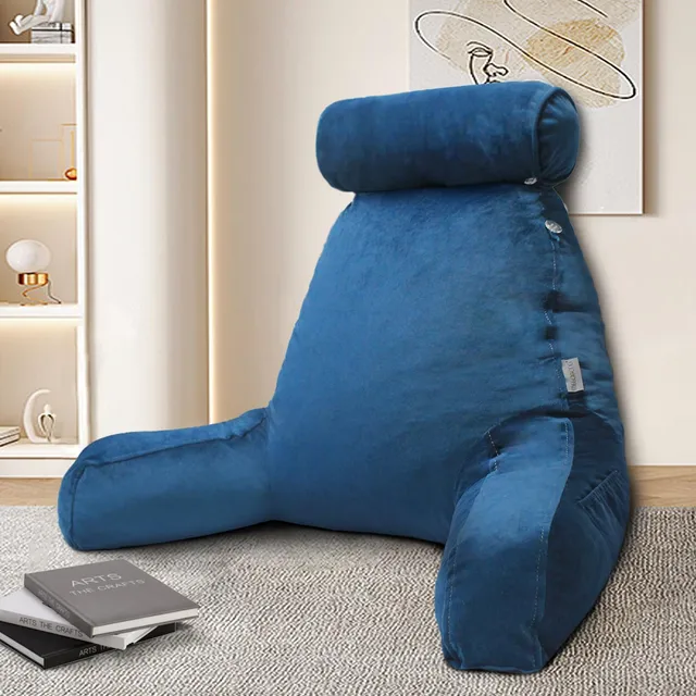 Almohada De Lectura Mittagong De Espuma Triturada Con Cuello