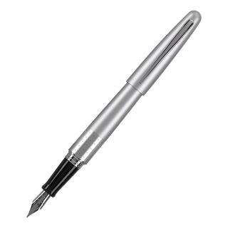 Pluma Fuente Metropolitan Mr-1 Pilot Metalico Punta Mediana Tinta Negro Exterior Plateado Pluma Fuente Metropolitan Mr-1 Pilot Metalico Punta Mediana Tinta Negro Exterior Plateado