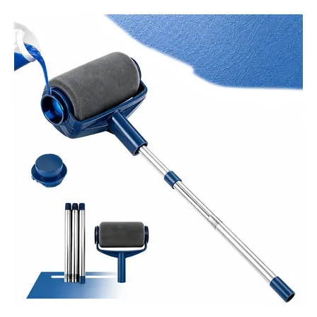 Rolo De Tinta Com Depósito 500ml Antirespingo Extensível Rolo + Haste De Atraso