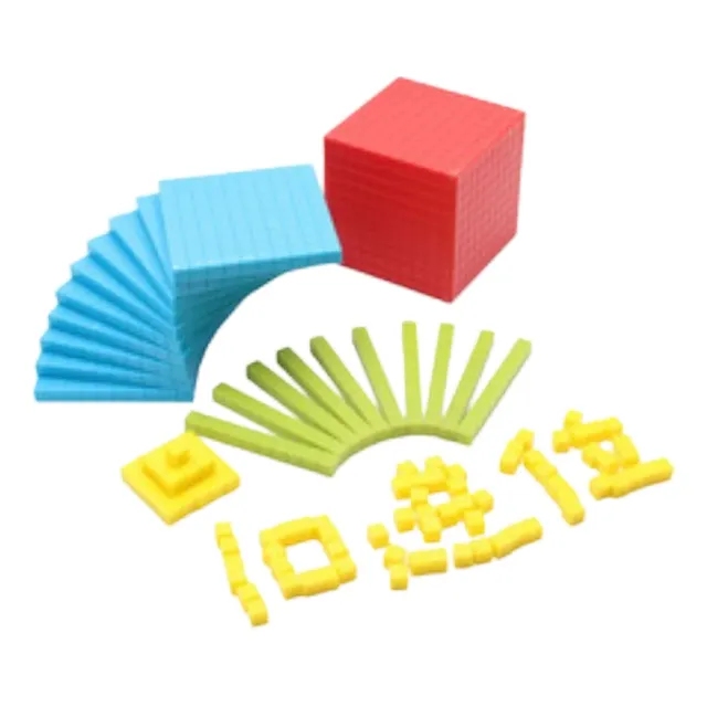 Bloque Base 10 Conectable Multibase 121 Pcs Matemáticas+caja