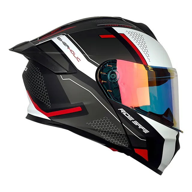 Casco Kov Thunder Sun Revenge Rojo/ Gris Luminicente Para Moto Color Rojo Talla L 59-60 Cm