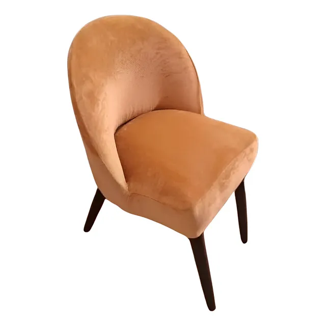 Funda De Silla 8 Vintage Terciopelo Camel Color Camello