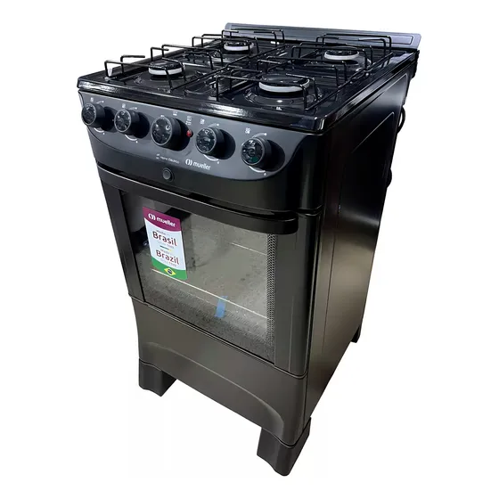 Cocina Mueller/eld Moderatto Combinada 4h Gas/eléctrica Color Negro