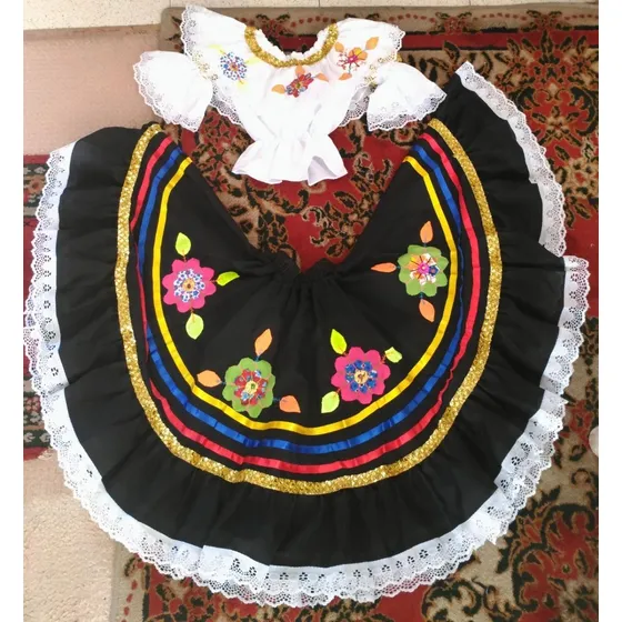 Traje Típico Sanjuanero Bambuco Colombia Talla 2 Niña
