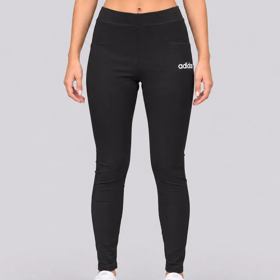 Calça Legging adidas Logo Linear Sj Feminina Preta Calça Legging adidas Logo Linear Sj Feminina Preta