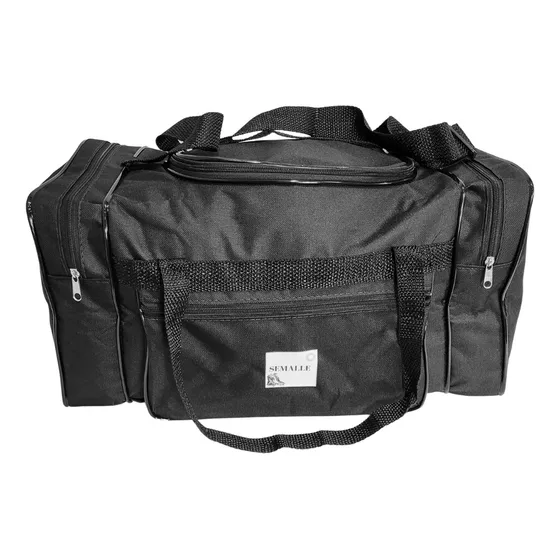 Bolsa Mochila Mala de Mão Bordo Avião Semalle Nylon Viagem tamanho M Cor Preto Lisa