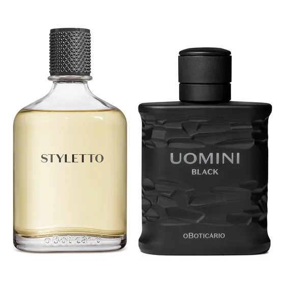 Combo Perfumaria Masculina: Boticollection Styletto 100ml + Uomini Black 100ml