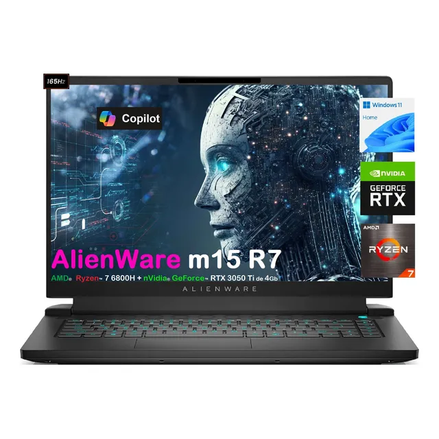 Alienware M15 R7 Ryzen-7 6800h 32gb 1tb 15.6 Rtx 3050ti 4gb