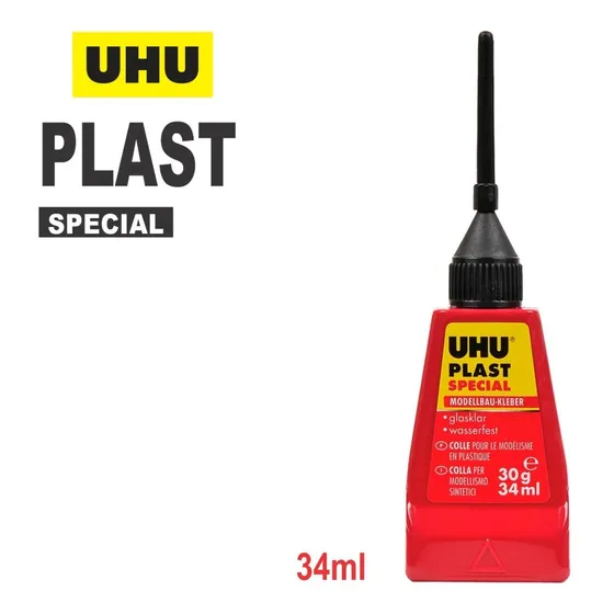 Pegamento AGUJA PARA MAQUETAS PLASTICO UHU PLAST SPECIAL