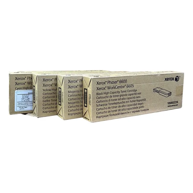 Paq 4 Pzas Toner Original Xerox 6600 / 6605 Alto Rendimiento