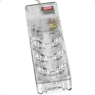 Filtro De Linha Dps Clamper 8 Tomadas Bivolt Transparente Filtro De Linha Dps Clamper 8 Tomadas Bivolt Transparente