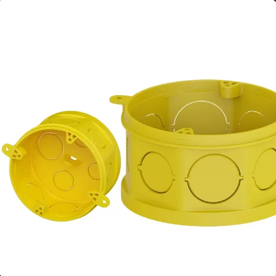 Caixa De Luz Amarela Laje 4x4 Octogonal Krona Kit C/20