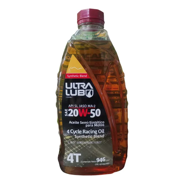 Aceite Ultralub 20w50 Semisintético Para Motos 4 Tiempos