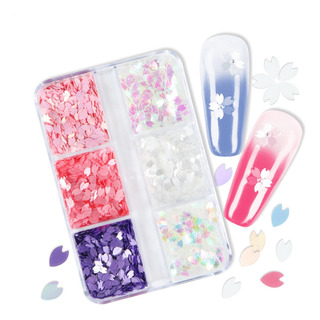 Brillo De Uñas De Flores De Uñas De Flor De Cerezo 3d Lentej Brillo De Uñas De Flores De Uñas De Flor De Cerezo 3d Lentej