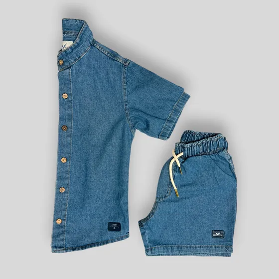 Conjunto Camisa Y Bermuda De Jean Helena 