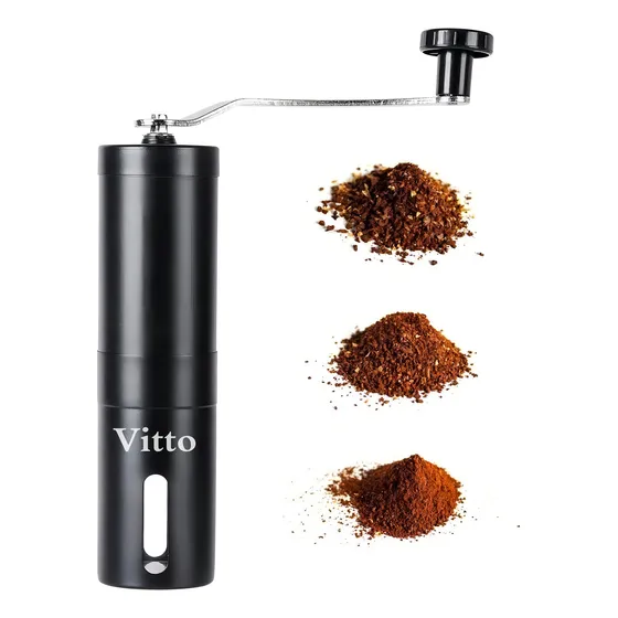 Molino de Café Manual Coffee Grinder Color Negro - Vitto & Fiore