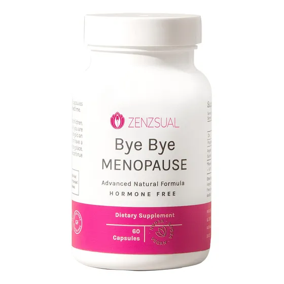 Suplemento Zenzsual Bye Bye Menopause 60 Cápsulas Para Mujer