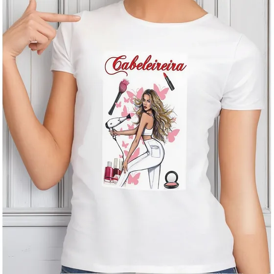 Camiseta Profissão Cabelereira