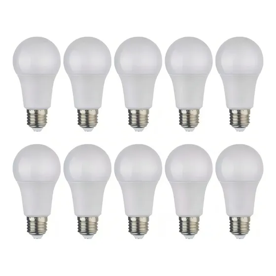 Pack 10 Unidades Ampolleta Led 15w E27 Luz Calida 3000k Luz Blanco Cálido