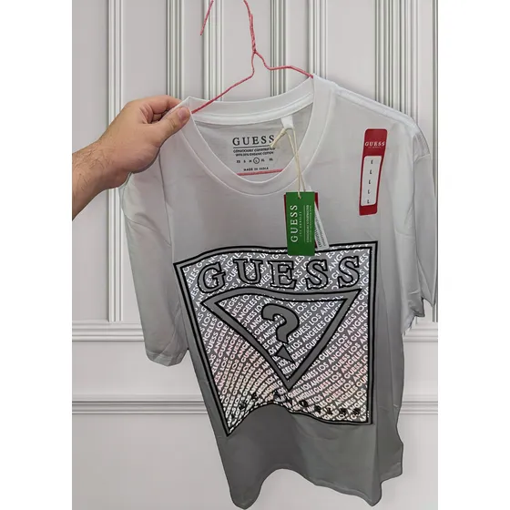 Remera Guess Eco Lewes Logo Hombre