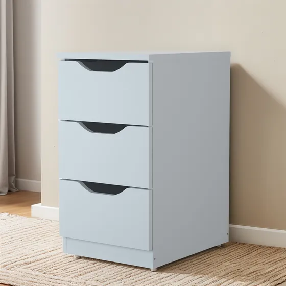 Mesa De Cabeceira Para Quarto Pequeno Com 3 Gavetas