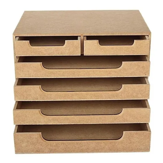 Organizador 6 Gavetas Folha Sulfite A4 Base Monitor Mdf