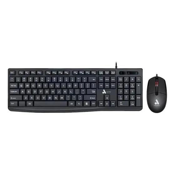 Combo Teclado Y Mouse Alambrico Astra K11 Negro