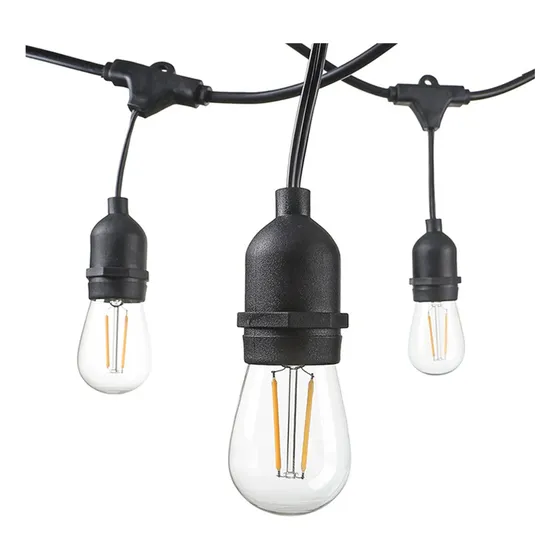 Varal De Luzes Com 15 Soquetes E27 15 Metros Bivolt