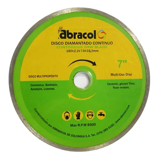 Disco Diamantado 7  Corte Continuo Abracol
