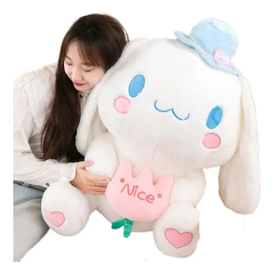 Peluche Cinnamoroll Sombrero Nice Orejon Clasico Kitty 80 Cm