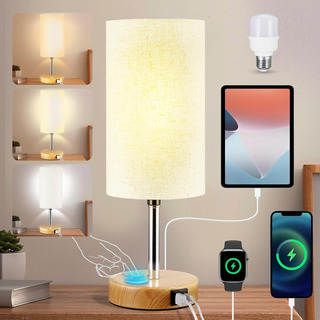 Lámpara De Escritorio De Mesa Touch Con Foco Led Y Usb-c Lámpara De Escritorio De Mesa Touch Con Foco Led Y Usb-c