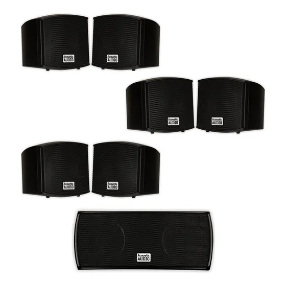 Acoustic Audio Aa321b Aa32cb Juego 7 Altavoz Cine Casa